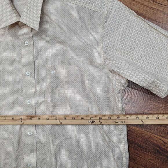 The Aviator Large Short‎ Sleeve Shirt Men's Casual Dress Diamond Pattern - Picture 5 of 8